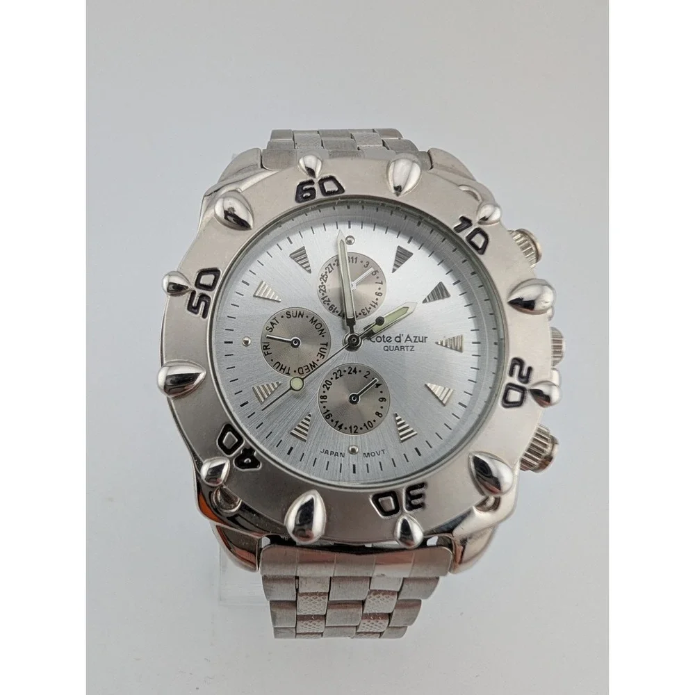 Cote D'Azur Watch Men 44mm Case Rotating Bezel 8